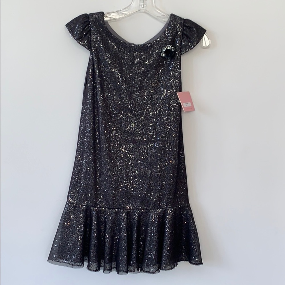 Zoe LTD sequined formal dress with rhinestone